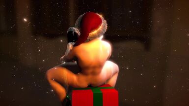 Mrs. Claus fucks her little helper with a double headed dildo - 8 image