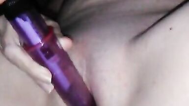 Playing with new toy on cougar wife - 8 image