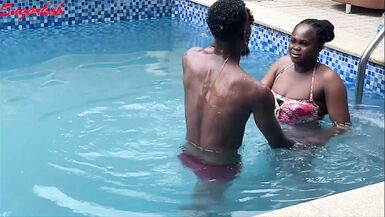Christmas and New Year Vacation on a swimming pool sex - 3 image