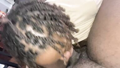 Merry Christmas Cum Shot all over my Ebony stepdaughter nice tits POV - 2 image