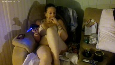 Busty Long Hair Brunette In Bra and Panties Playing PlayStation - 14 image
