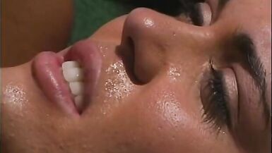 Brunette with perfect tits and tattoos gets fucked on the back porch