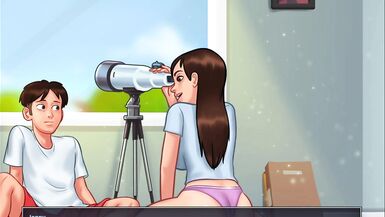 Summertime Saga - Stepsis se fait baiser par son demi-frère avec une énorme bite ( scènes Jenny) - Partie 1 - 8 image