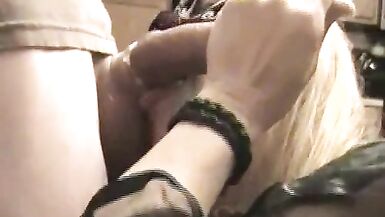 Mature with Mask Swallows my Cum . SlowMotion POV at end. - 3 image