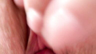 Her swollen creamy cunt is delicious. Eating a puffy aroused pussy. Extreme close-up. - 14 image