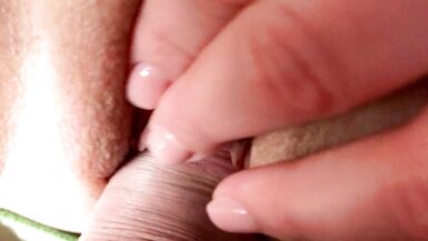 Her swollen creamy cunt is delicious. Eating a puffy aroused pussy. Extreme close-up. - 5 image