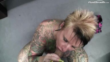 TATTOOED AND PIERCED MONSTER LOVES CUMSHOT - 3 image