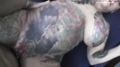 TATTOOED AND PIERCED MONSTER LOVES CUMSHOT - 8 image