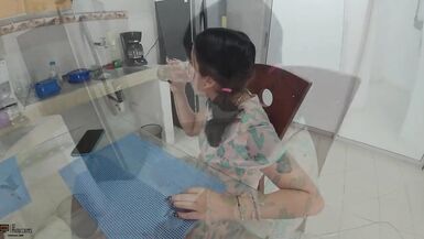 Reach a admirable agreement with my ally's wife and the very cuckold nearly found us - Porn in Spanish - 2 image