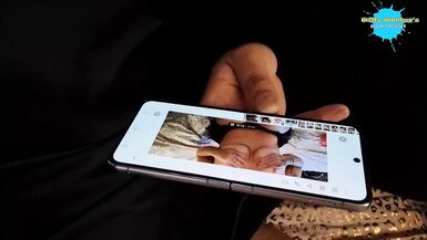 Giving my Hubby a slow teasing hand job during the time that I record it - 1 image