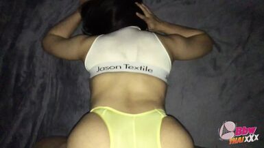 Step Mommy Grinding and Fuck on Hot Yoga Panties