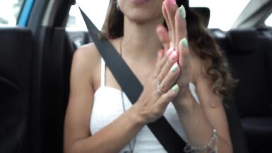 JOI in the car CUM on my bazookas - 3 image