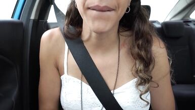 JOI in the car CUM on my bazookas - 8 image