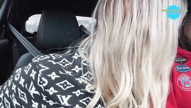 Stripping in the car in broad daylight - 2 image
