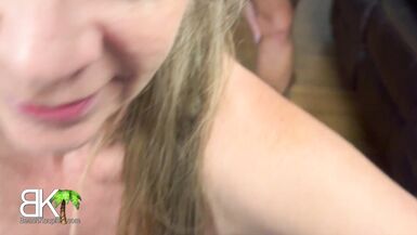 Hawt Mother I'd Like To Fuck StepMom (Kymber Leigh) shows Floozy StepDaughter (Misty Meaner) How this babe sucks dick and rides the neighbour's (Scott Trainor) cock - 5 image