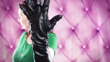 ASMR: my VERY old vegan-leather gloves (Arya Grander) SFW sounding fetish clip - 3 image