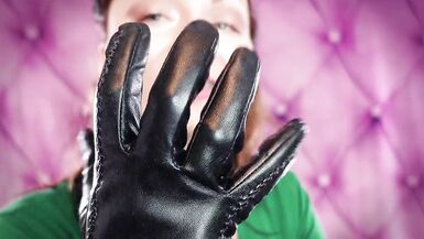 ASMR: my VERY old vegan-leather gloves (Arya Grander) SFW sounding fetish clip - 4 image