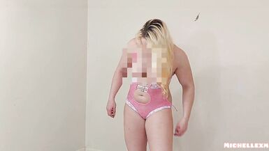 Prova la biancheria intima rosa trasparente con Michellexm - 13 image