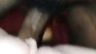 Dark man plays with white bawdy cleft and jism pie - 12 image