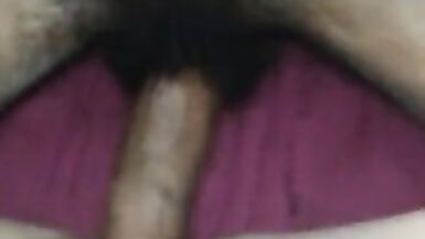 Dark man plays with white bawdy cleft and jism pie