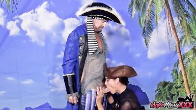La pirata Sofie Marie le da al capitán la mejor estimulación oral de su vida - 3 image