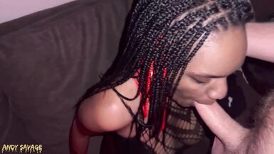 EBONY madre Vorrei scopare Oral-Sex e Creampie con White King - 2 image
