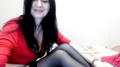 Experienced black-haired mother I'd like to fuck in nylons on the sofa doggy style shows her a-hole throughout pants / Angela-mother I'd like to fuck