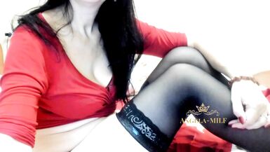 Experienced black-haired mother I'd like to fuck in nylons on the sofa doggy style shows her a-hole throughout pants / Angela-mother I'd like to fuck - 14 image
