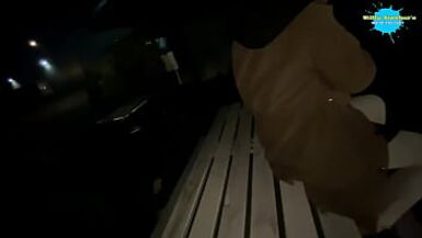 Street hotty abased and copulates a fake cock in the street for a man - 1 image