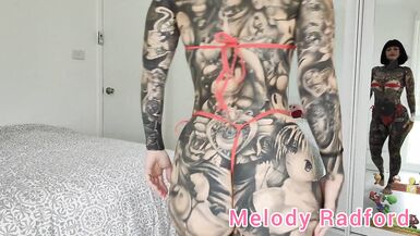Şeffaf Kırmızı ve Cimri Kırmızı Mikro Bikini Deneme Çekimi Melody Radford - 8 image