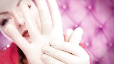 ASMR fetish clip: latex gloves fetish and oil - great soundings and close ups (Arya Grander) POV - 6 image
