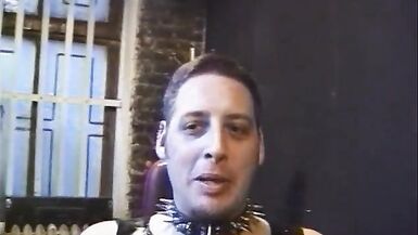 Bondman stud in spiky leather collar sucks dominant-bitch's stilettos - 2 image