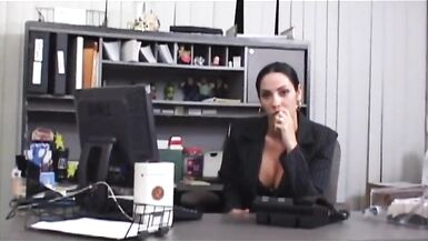 The secretary is in the mood for sex and seduces a boy with - 2 image
