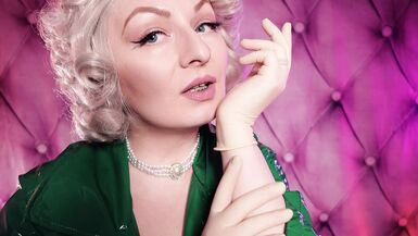 ASMR: lateks tıbbi eldivenler ve yeşil PVC ceket - i pin up anne Glaminatrix Arya Granderı becermek istiyorum - ücretsiz vid - 1 image