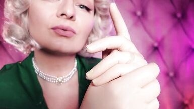 ASMR: lateks tıbbi eldivenler ve yeşil PVC ceket - i pin up anne Glaminatrix Arya Granderı becermek istiyorum - ücretsiz vid - 11 image