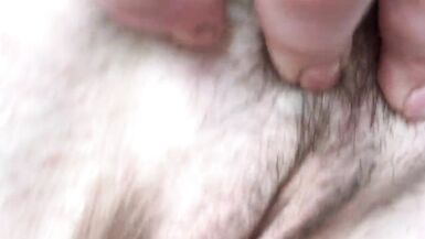 Spouse smears his precum on my clit, licks it and cums in my pants. Real Female Agonorgasmos Close-up. Dilettante Homemade - 5 image