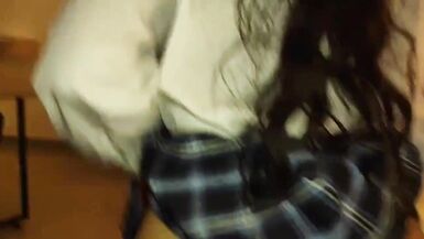Glamorous Latin Babe whore in a miniskirt goes from the university str8 to the motel  - 10 image