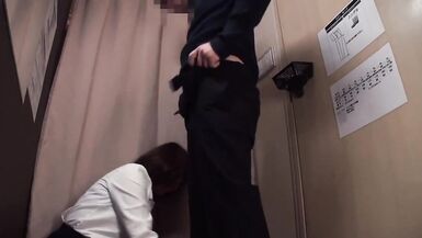 Exposing the Lower Half of Your Body in the Fitting Room! Cloth Shop Assistant in a narrow space -three - 4 image