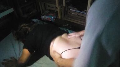 I drilled her doggy style at night with the strap on its side - 14 image