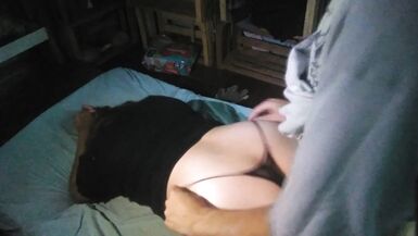 I drilled her doggy style at night with the strap on its side - 15 image