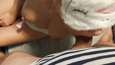 I engulf him lustfully and paw him until this guy fills my large boobs with cum - 14 image