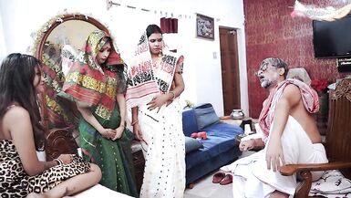 LEGAL AGE TEENAGER BAHURANIYO KO JHAGARTE DEKH DADA SASUR NE UNHE CHOD NE KA PRASTAV DIYA AUR JO HUYA PART 1 ME DEKHIYE