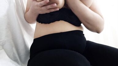 Lewd Lonely Home Alone Gal With Massive Large Melons Playing With Her Large Marangos Please Cum For Me During The Time That I Bounce My Large Scoops - 11 image