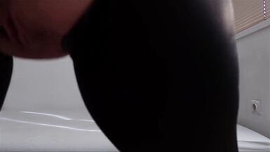 Booty worship in ebony latex catsuit - 12 image