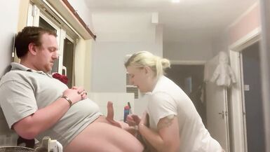 That Babe sucked my dick during the time that cooking my dinner. - 2 image