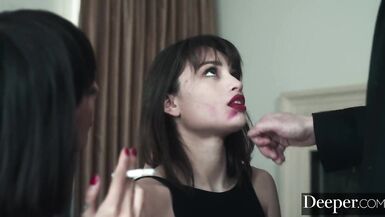 Deeper. Two Girls Get Whipped and Fucked During Kinky Threesome