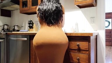 Help! Step Son i'm Stuck in the Kitchen Sink! please don't Fuck my Big Ass! - 1 image