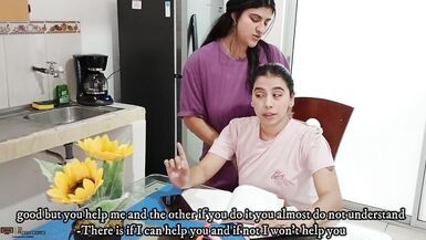 Baiser ma belle-mère en échange de son aide pour mes devoirs - Porno in Spanish - 2 image