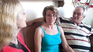 Spectacular 3some with a view of 2 sexually excited milfs sc three - 2 image