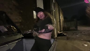 Wicked street cutie in the dumpster stripping - 13 image